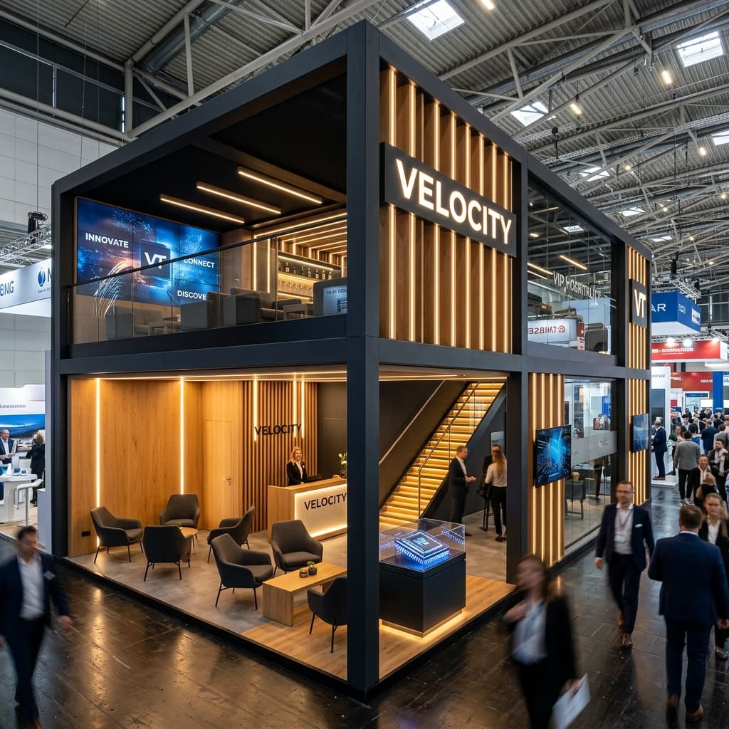 Modern Double-Decker Exhibition Stall